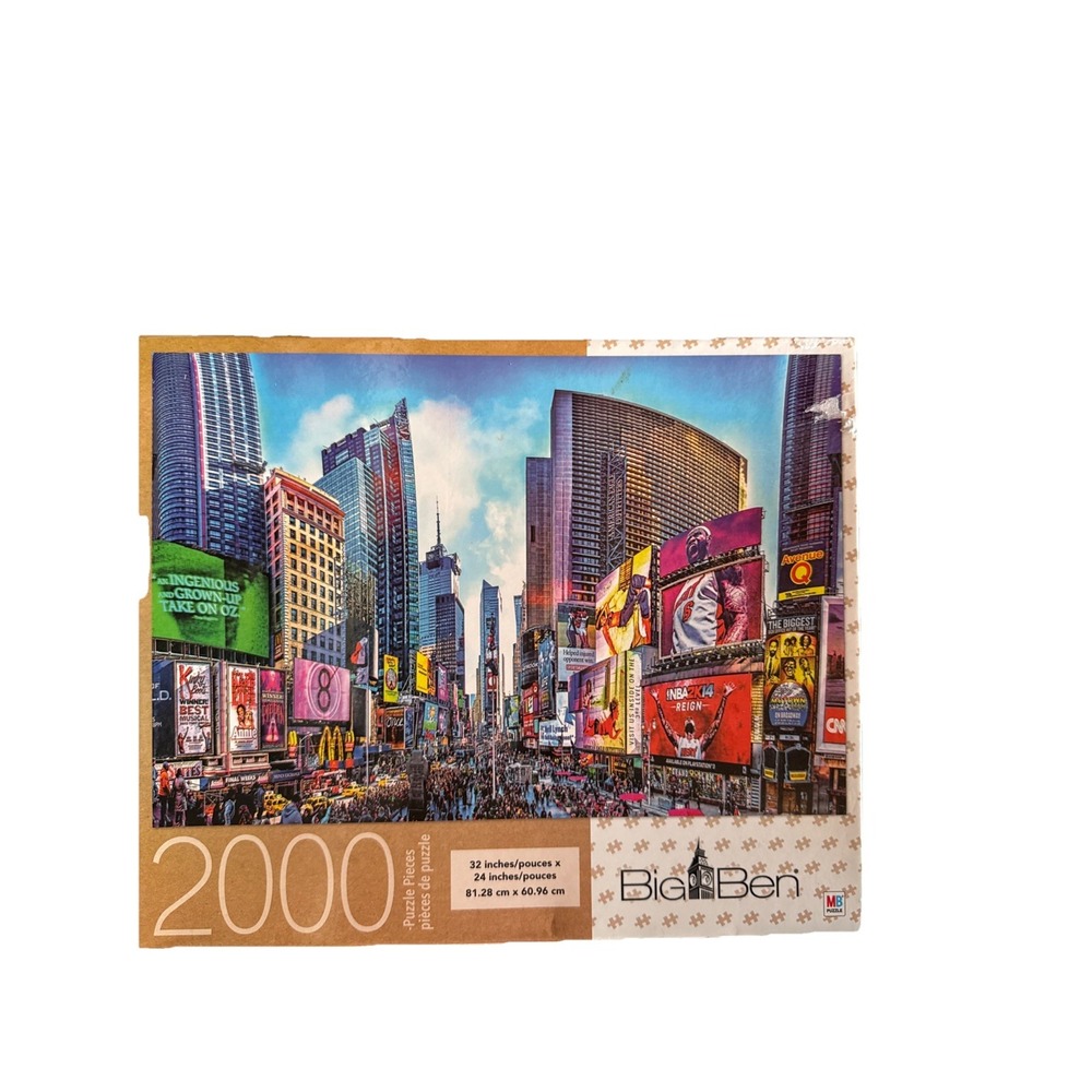NEW! Big Ben 2000 Piece‎ Jigsaw Puzzle ~ Time Square ~ Looking South, Manhattan